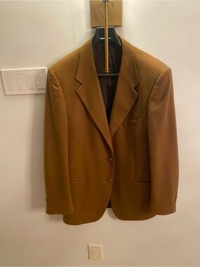 Lubiam Men's Camel Brown Sport Coat - Two-Button Blazer